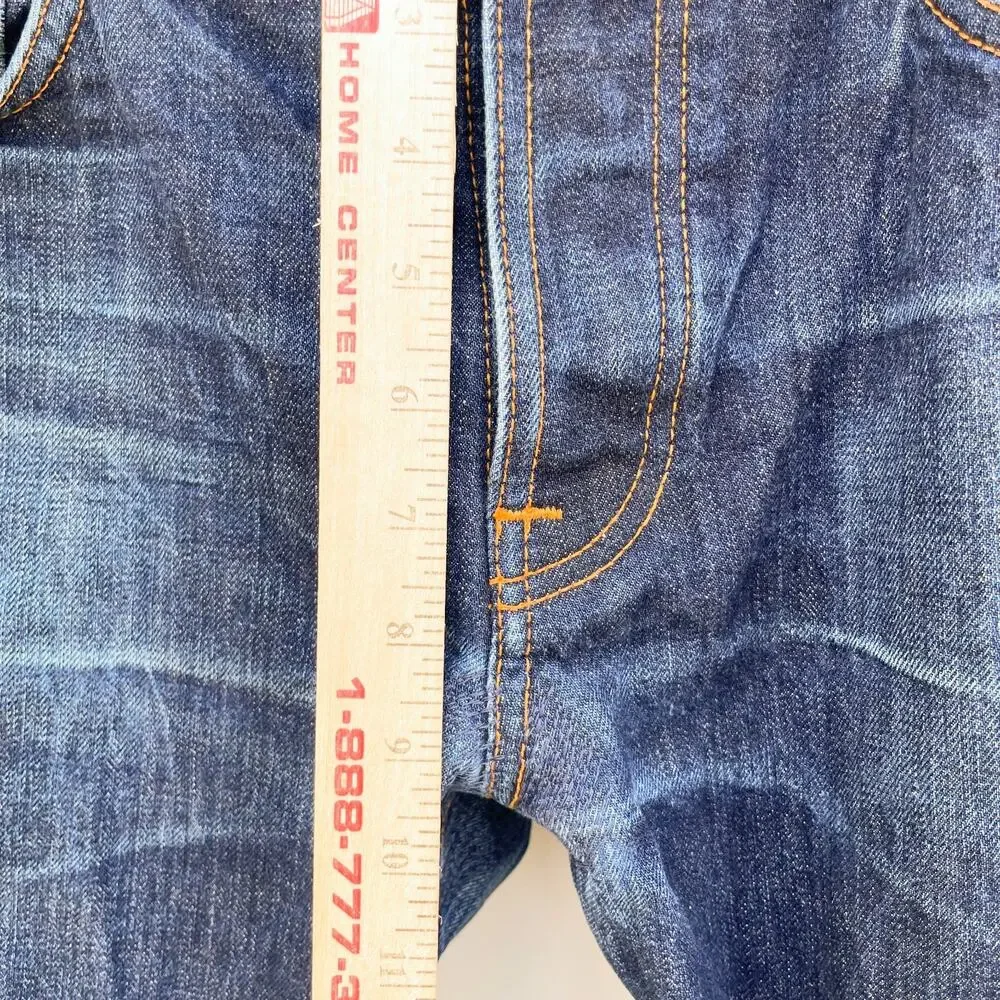 Nudie Jeans Steady Eddie‎ II Dry Salvage 31x30 Raw Denim Indigo Dark Wash